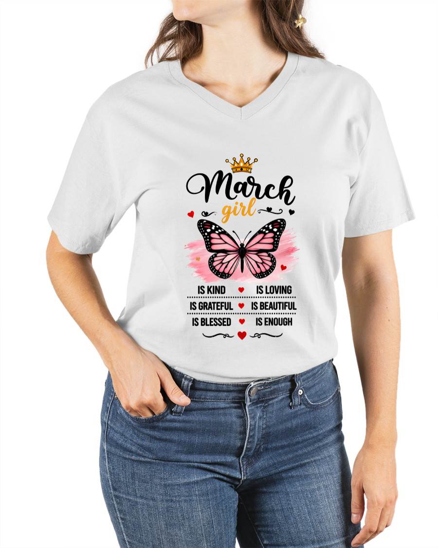 MARCH GIRL BUTTERFLY SHIRT - FOR WOMEN - TLEE03 (SKU2608-593-03)