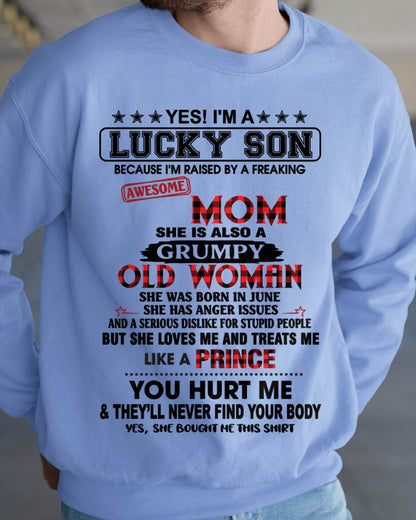 JUNE - LUCKY SON – PROUD TO BE RAISED BY AN AWESOME MOM - FROM MOM - TLEE06 (SKU2603-106-06)