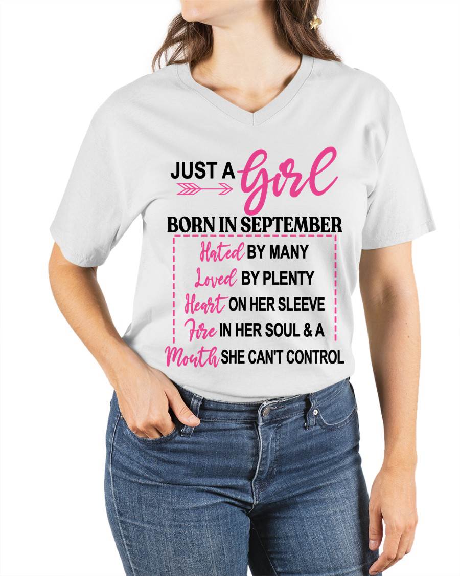 BORN IN SEPTEMBER – A GIRL WITH ATTITUDE, HEART, AND A MOUTH SHE CAN’T CONTROL - FOR WOMEN - TLEE09 (SKU2603-363-09)
