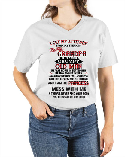 SEPTEMBER - I GET MY ATTITUDE FROM MY FREAKIN’ AWESOME GRANDPA HE IS ALSO A GRUMPY OLD MAN - FROM GRANDPA - TLEE09 (SKU2603-36-09)