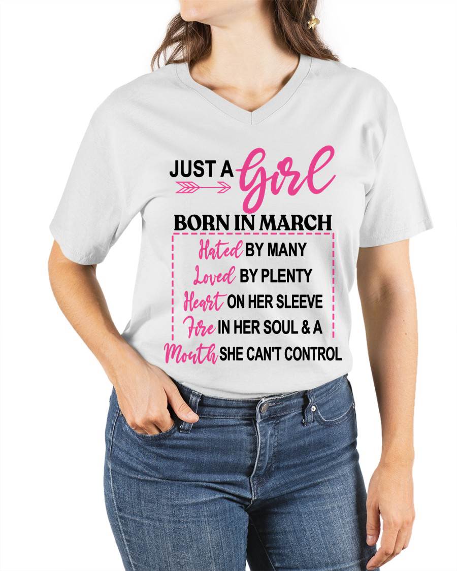 BORN IN MARCH – A GIRL WITH ATTITUDE, HEART, AND A MOUTH SHE CAN’T CONTROL - FOR WOMEN - TLEE03 (SKU2603-363-03)