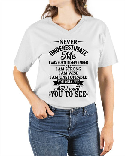 SEPTEMBER GIRL – NEVER UNDERESTIMATE ME - FOR WOMEN - TLEE09 (SKU2606-91-09)