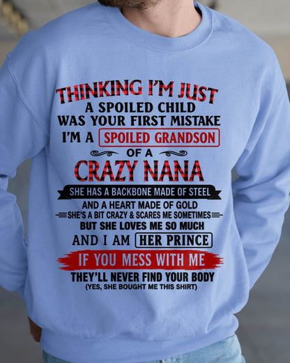 NANA LOVES HER GRANDSON SHIRT - FROM GRANDMA - TLEE00 (SKU2608-28-00)