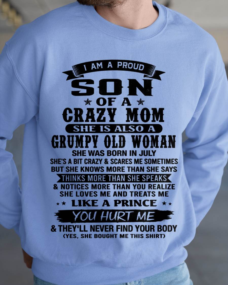 JULY - PROUD SON OF A FREAKIN' AWESOME MOM - FROM MOM - TLEE07 (SKU2607-60-07)