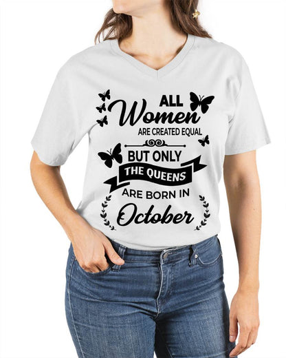 OCTOBER GIRLS ARE TRUE QUEENS - FOR WOMEN - TLEE10 (SKU2605-58-10)