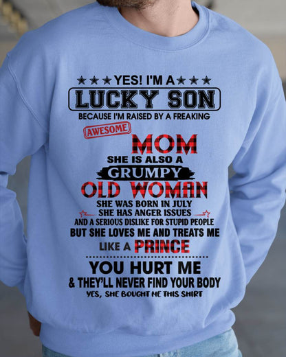 JULY - LUCKY SON – PROUD TO BE RAISED BY AN AWESOME MOM - FROM MOM - TLEE07 (SKU2603-106-07)