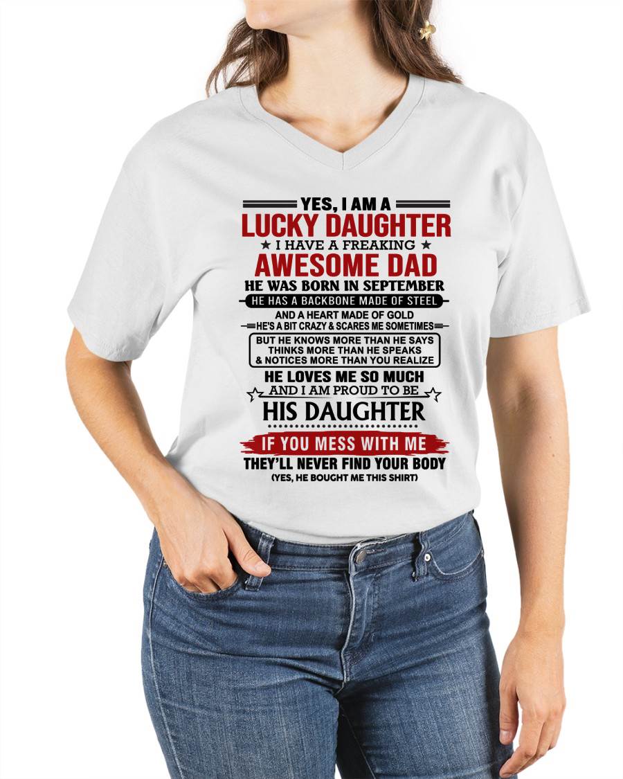 SEPTEMBER - YES, I AM A LUCKY DAUGHTER I HAVE A FREAKING AWESOME DAD - FROM DAD - TLEE09 (SKU26T-0176-09)