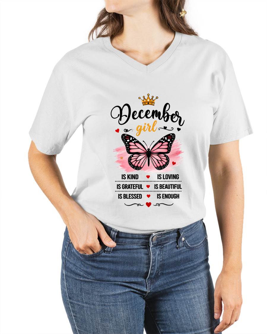 DECEMBER GIRL BUTTERFLY SHIRT - FOR WOMEN - TLEE12 (SKU2608-593-12)