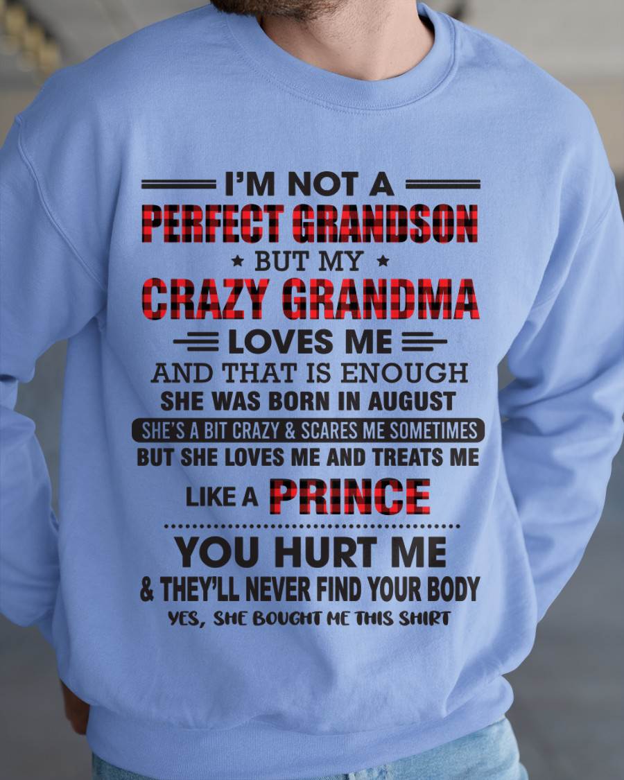AUGUST - PROUD GRANDSON OF A CRAZY GRANDMA - FROM GRANDMA - TLEE08 (SKU2603-71-08)