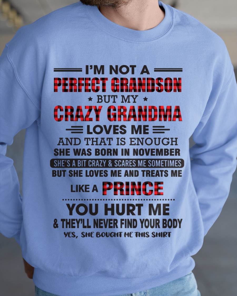 NOVEMBER - PROUD GRANDSON OF A CRAZY GRANDMA - FROM GRANDMA - TLEE11 (SKU2603-71-11)