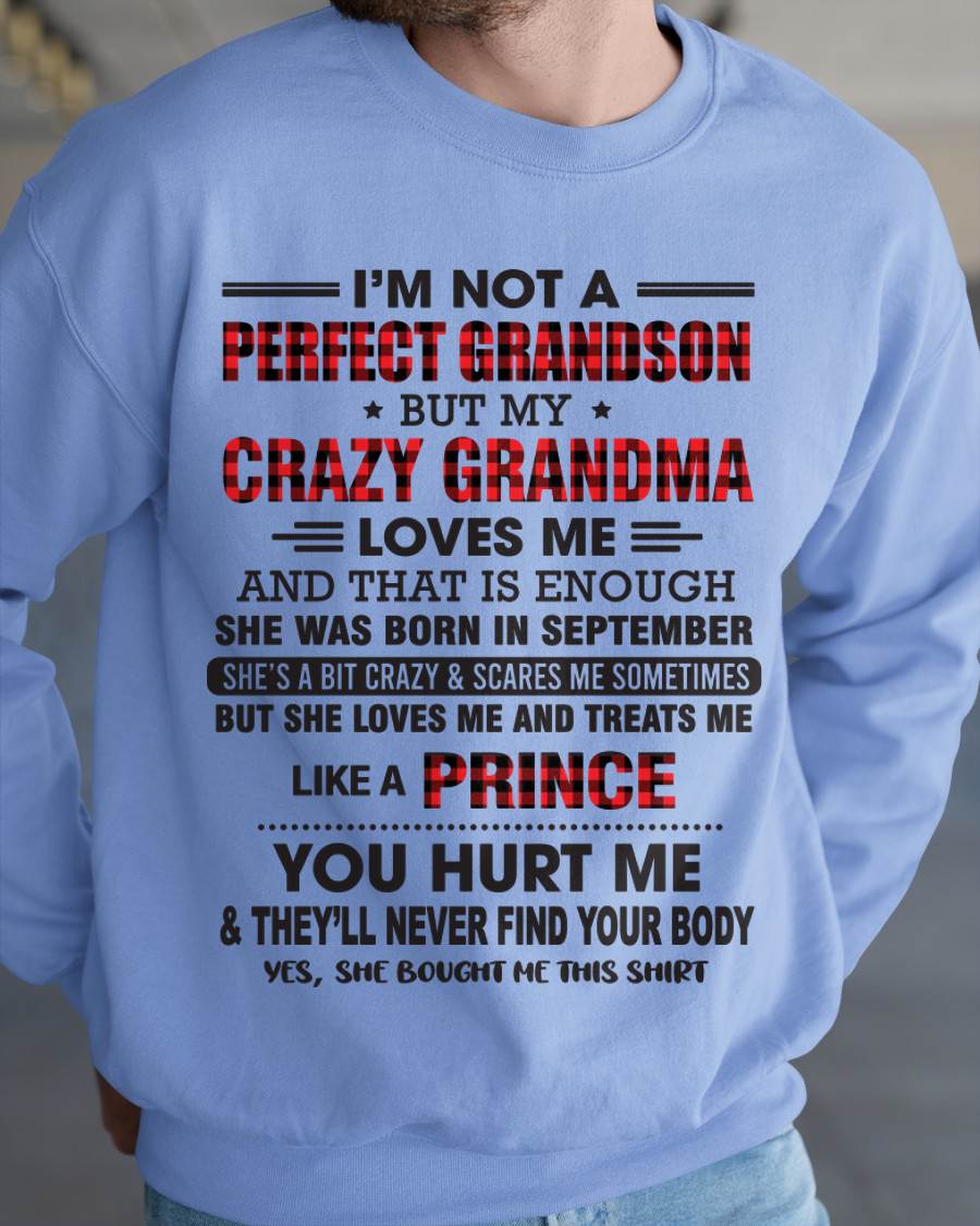 SEPTEMBER - PROUD GRANDSON OF A CRAZY GRANDMA - FROM GRANDMA - TLEE09 (SKU2603-71-09)