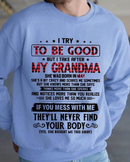 MAY - I TRY TO BE GOOD BUT I TAKE AFTER MY GRANDMA - FROM GRANDMA - TLEE05 (SKU07-102-05)