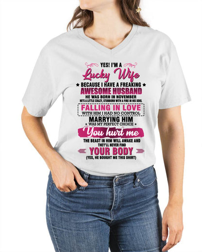 NOVEMBER - YES! I’M A LUCKY WIFE BECAUSE I HAVE A FREAKING AWESOME HUSBAND - FROM HUSBAND - TLEE11 (SKU26T-01-08-11)