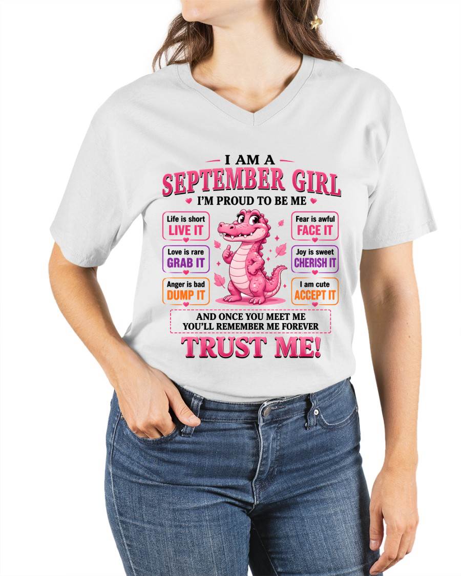 SEPTEMBER GIRL CUTE ALLIGATOR TEE - FOR WOMEN - TLEE09 (SKU2607-236-09)