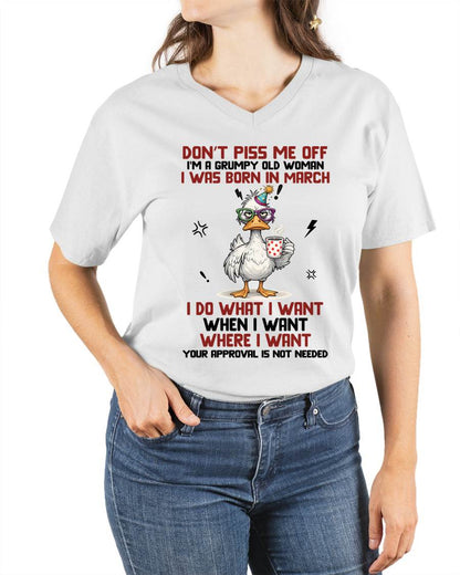 MARCH BORN – FEISTY WOMAN, DON’T TEST ME, I LIVE MY WAY - FOR WOMEN - TLEE03 (SKU2603-333-03)