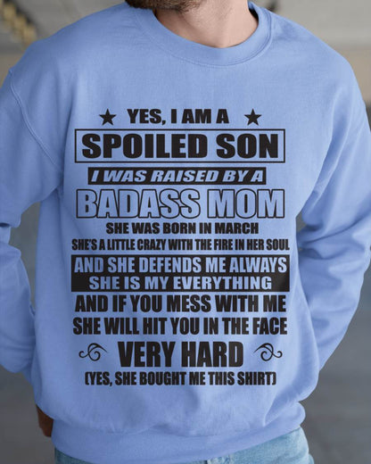 MARCH MOM — MY MOM RAISED ME WITH LOVE AND ATTITUDE - FROM MOM - TLEE03 (SKU2605-282-03)