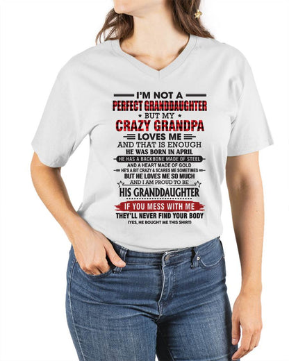 APRIL - I’M NOT A PERFECT GRANDDAUGHTER BUT MY CRAZY GRANDPA LOVES ME AND THAT IS ENOUGH - FROM GRANDPA - TLEE04 (SKU2603-25-04)