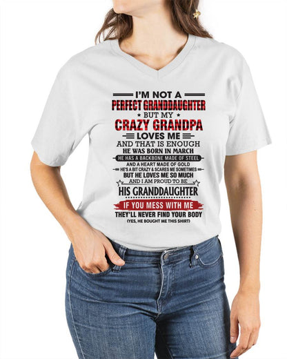 MARCH - I’M NOT A PERFECT GRANDDAUGHTER BUT MY CRAZY GRANDPA LOVES ME AND THAT IS ENOUGH - FROM GRANDPA - TLEE03 (SKU2603-25-03)