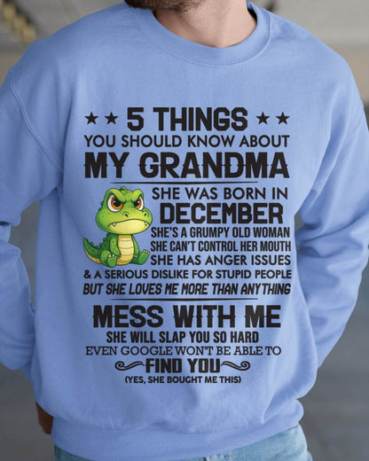 DECEMBER - 5 THINGS YOU SHOULD KNOW ABOUT MY GRANDMA – AND YOU'D BETTER NOT MESS WITH ME - FROM GRANDMA - TLEE12 (SKU10-06-12)