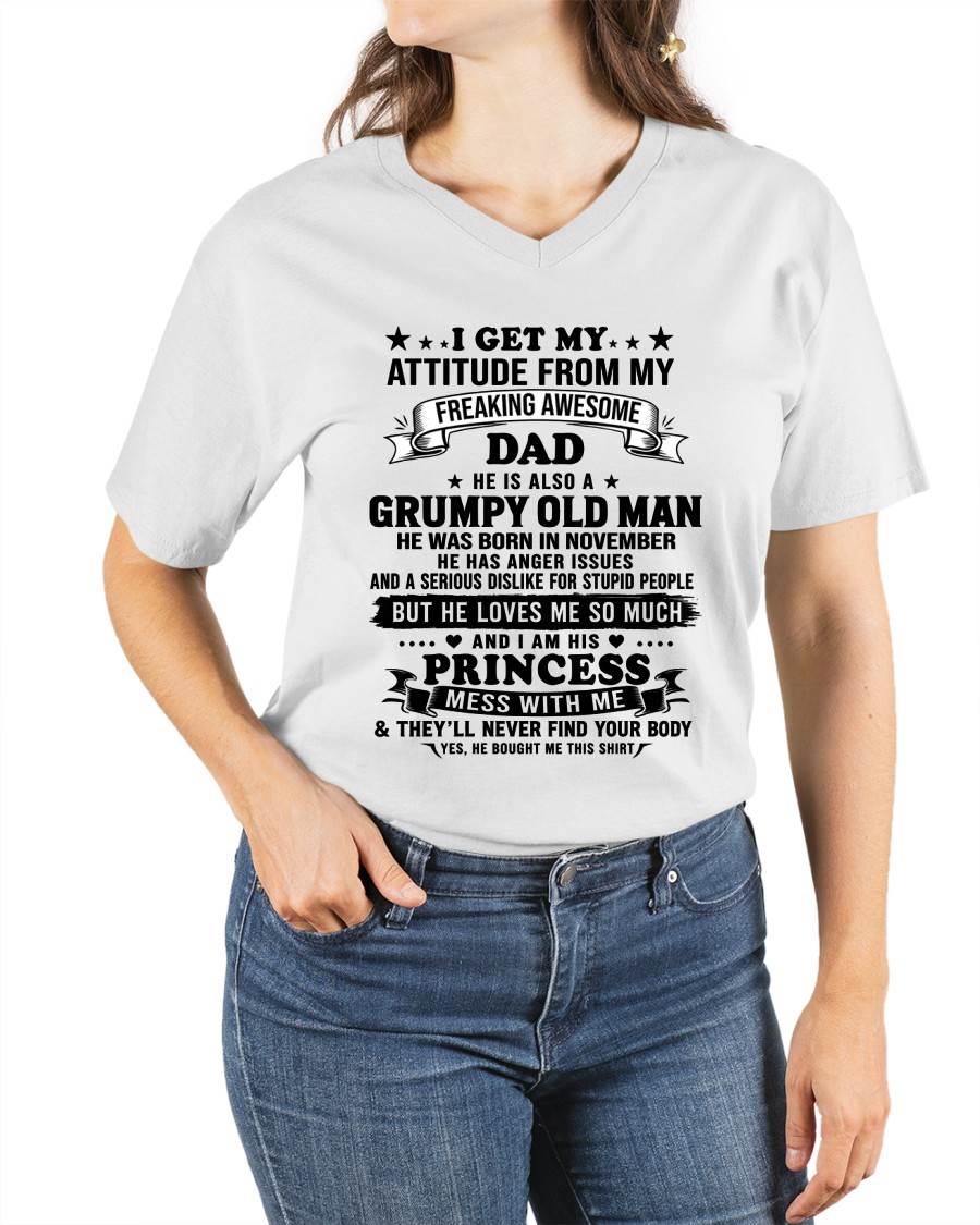 NOVEMBER - AWESOME DAD PRINCESS SHIRT - FROM DAD - TLEE11 (SKU2607-352-11)