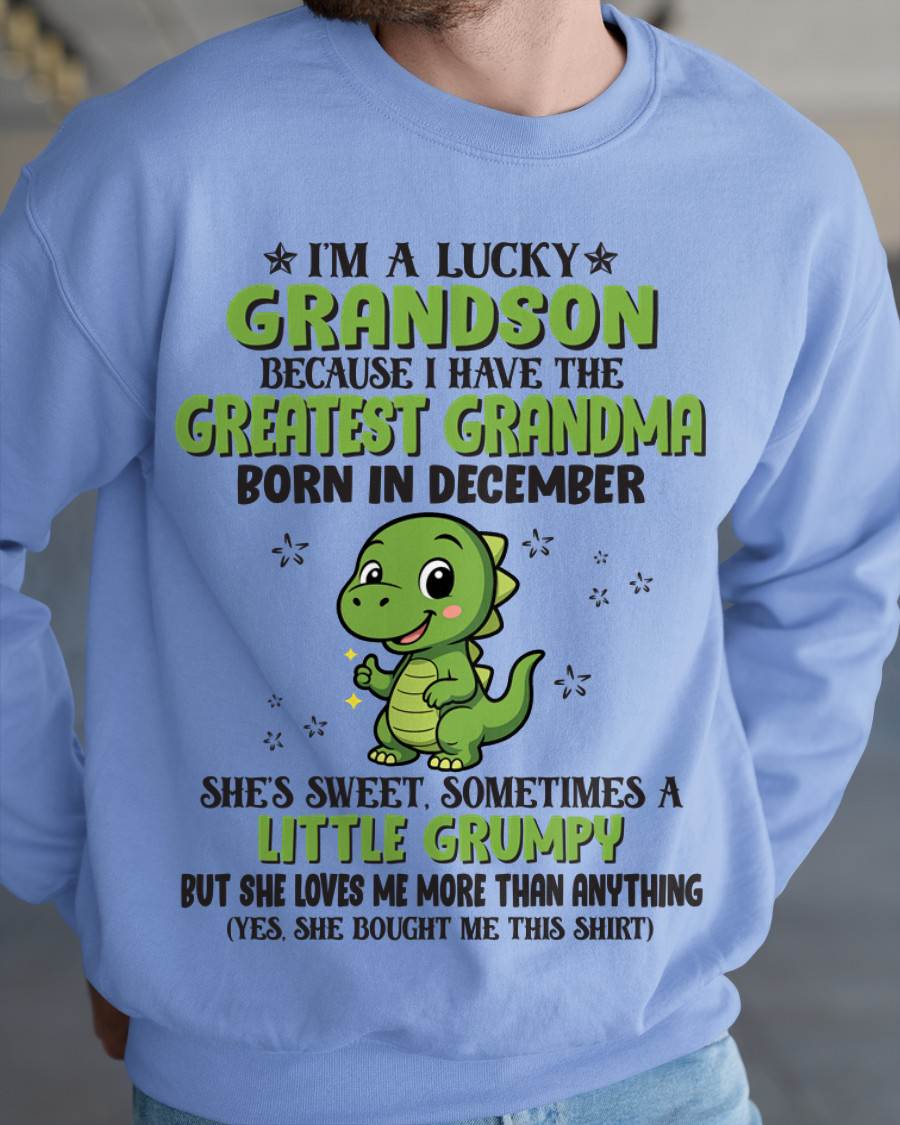 DECEMBER - I'M A LUCKY GRANDSON BECAUSE I HAVE THE GREATEST GRANDMA - FROM GRANDMA - TLEE12 (SKU09-86-12)