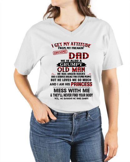 I GET MY ATTITUDE FROM MY FREAKIN' AWESOME DAD - FROM DAD - TLEE00 (SKU2603-78-00)