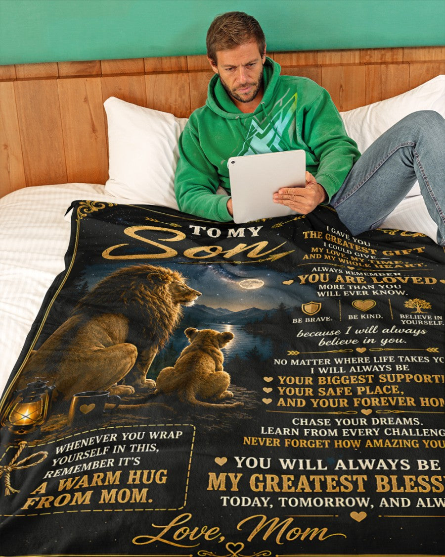 Special Gift For Your Son Blanket - From Mom (SKU2607-186)