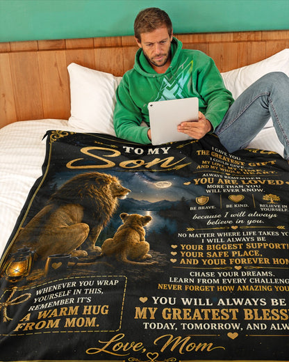 Special Gift For Your Son Blanket - From Mom (SKU2607-186)