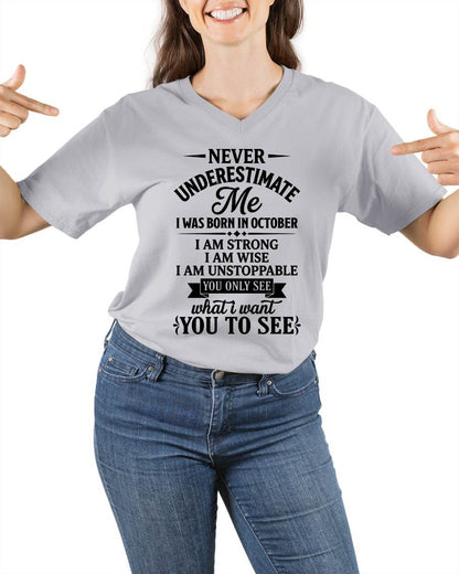 OCTOBER GIRL – NEVER UNDERESTIMATE ME - FOR WOMEN - TLEE10 (SKU2606-91-10)