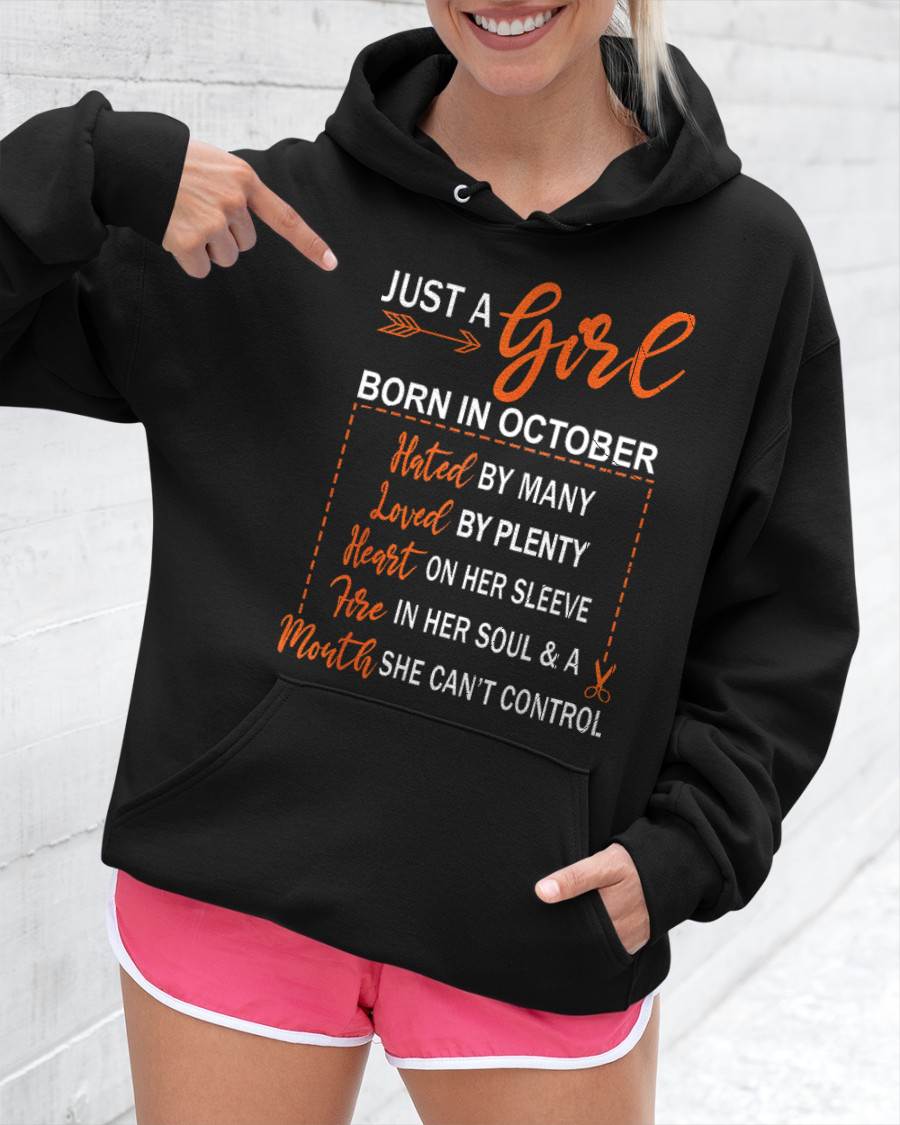 A GIRL BORN IN OCTOBER – WITH A WARM HEART, A FIERY SOUL, AND A MOUTH THAT’S HARD TO CONTROL - FOR WOMEN - TLEE10 (SKU10-55-10)