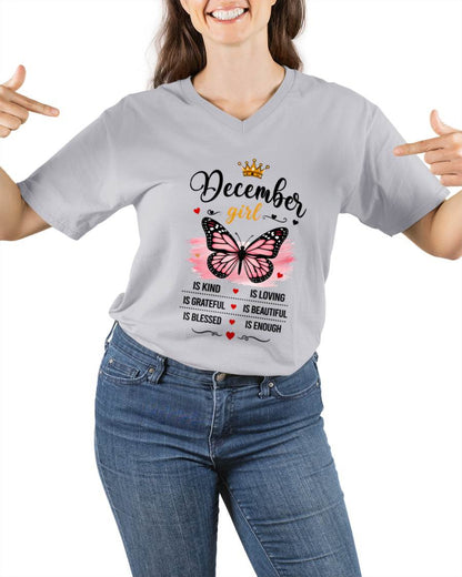 DECEMBER GIRL BUTTERFLY SHIRT - FOR WOMEN - TLEE12 (SKU2608-593-12)