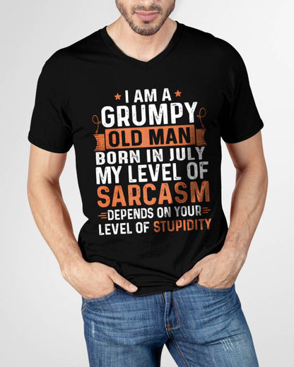 JULY - SARCASTIC LEVEL: DEPENDS ON YOUR STUPIDITY SHIRT - GIFT FOR MAN - TLEE07 (SKU10-70-07)