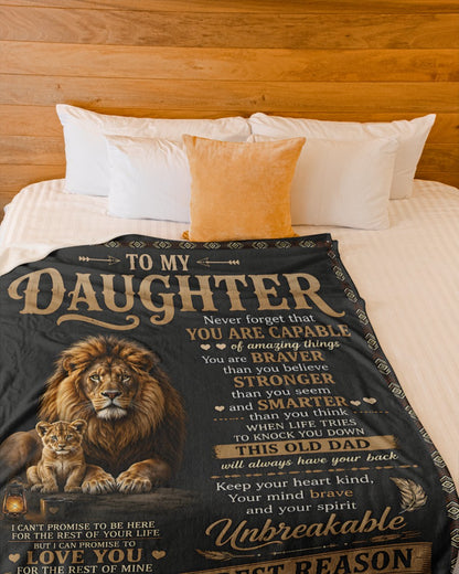 Special Gift For Your Daughter Blanket - From Dad (SKU2608-340)