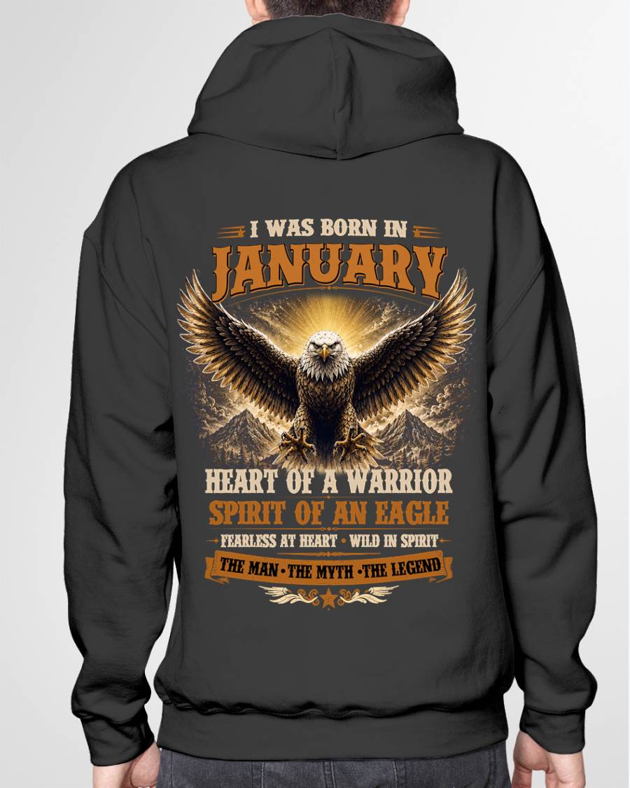 JANUARY BORN WARRIOR EAGLE SHIRT DESIGN - FOR MAN - TLEE01 (SKU2605-225-01)