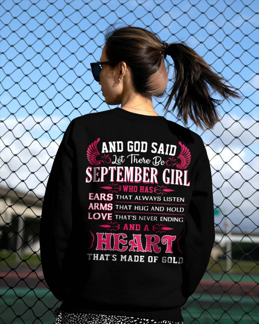 SEPTEMBER GIRL – EARS THAT LISTEN ARMS THAT HUG LOVE NEVER ENDING HEART OF GOLD - FOR WOMEN - TLEE09 (SKU09-75-09)