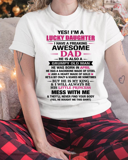 APRIL - A LUCKY DAUGHTER – DADDY’S LITTLE PRINCESS - FROM DAD - TLEE04 (SKU2604-16-04)
