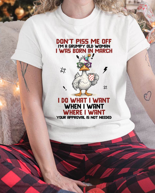 MARCH BORN – FEISTY WOMAN, DON’T TEST ME, I LIVE MY WAY - FOR WOMEN - TLEE03 (SKU2603-333-03)