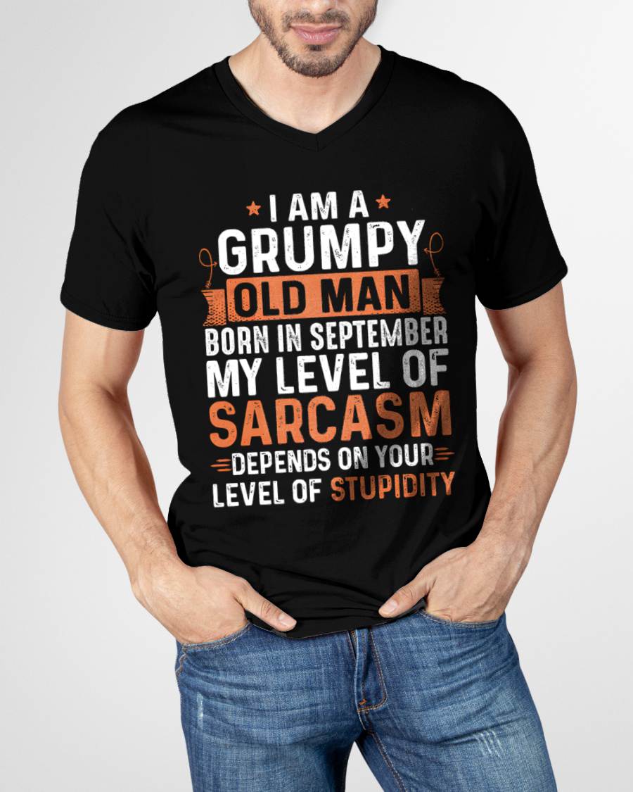 SEPTEMBER - SARCASTIC LEVEL: DEPENDS ON YOUR STUPIDITY SHIRT - GIFT FOR MAN - TLEE09 (SKU10-70-09)