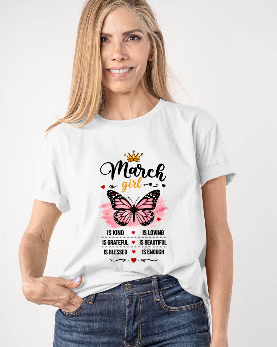 MARCH GIRL BUTTERFLY SHIRT - FOR WOMEN - TLEE03 (SKU2608-593-03)