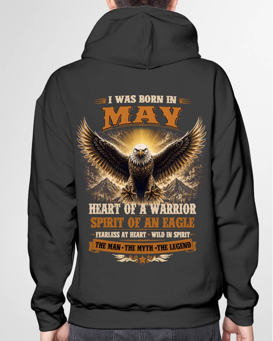 MAY BORN WARRIOR EAGLE SHIRT DESIGN - FOR MAN - TLEE05 (SKU2605-225-05)