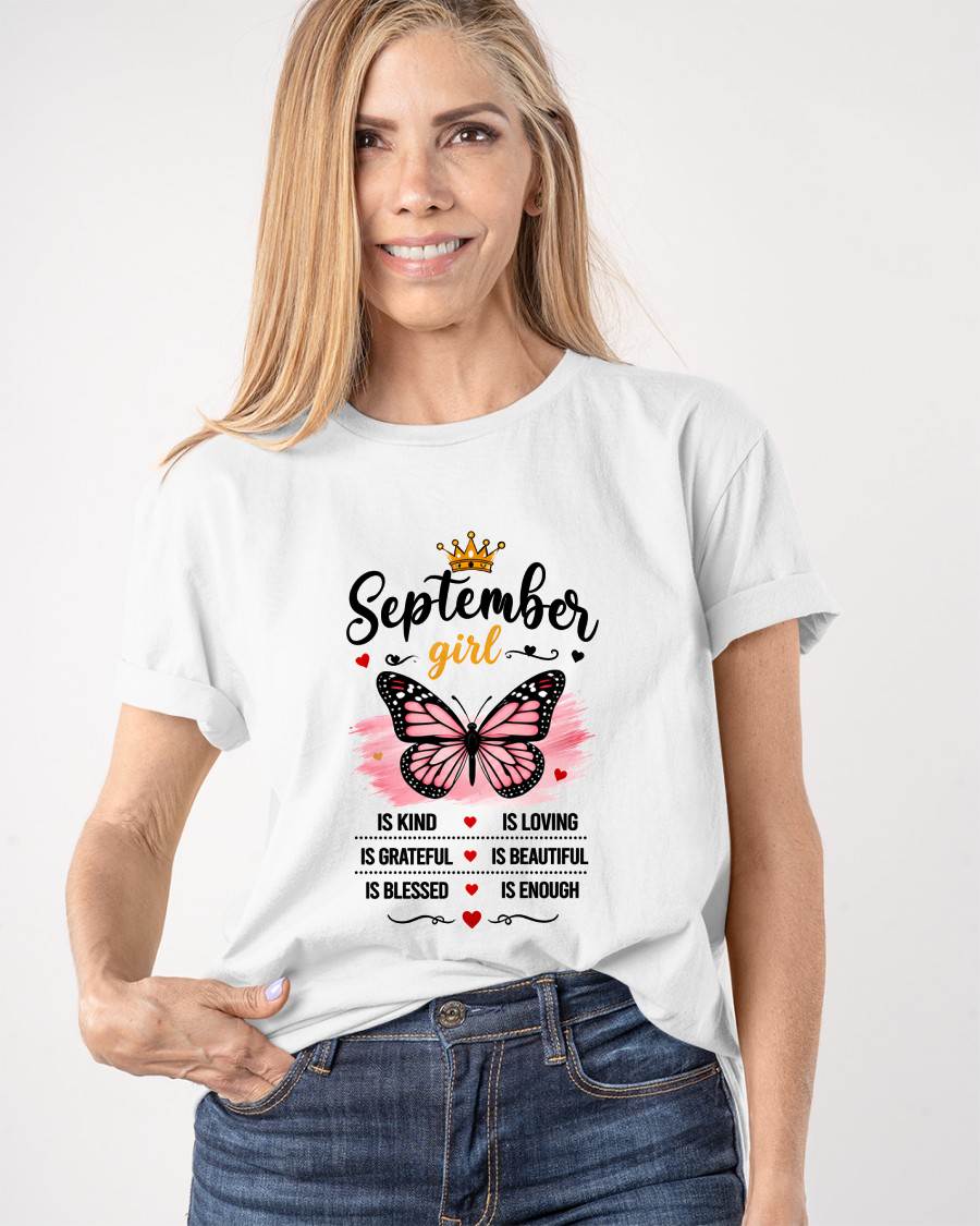 SEPTEMBER GIRL BUTTERFLY SHIRT - FOR WOMEN - TLEE09 (SKU2608-593-09)