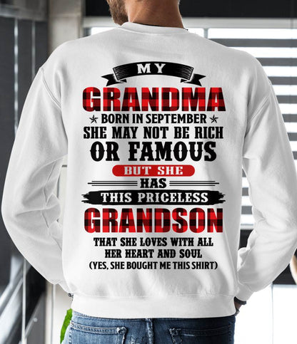 SEPTEMBER GRANDMA - HER PRICELESS GRANDSON - FROM GRANDMA - TLEE09 (SKU2606-337-09)