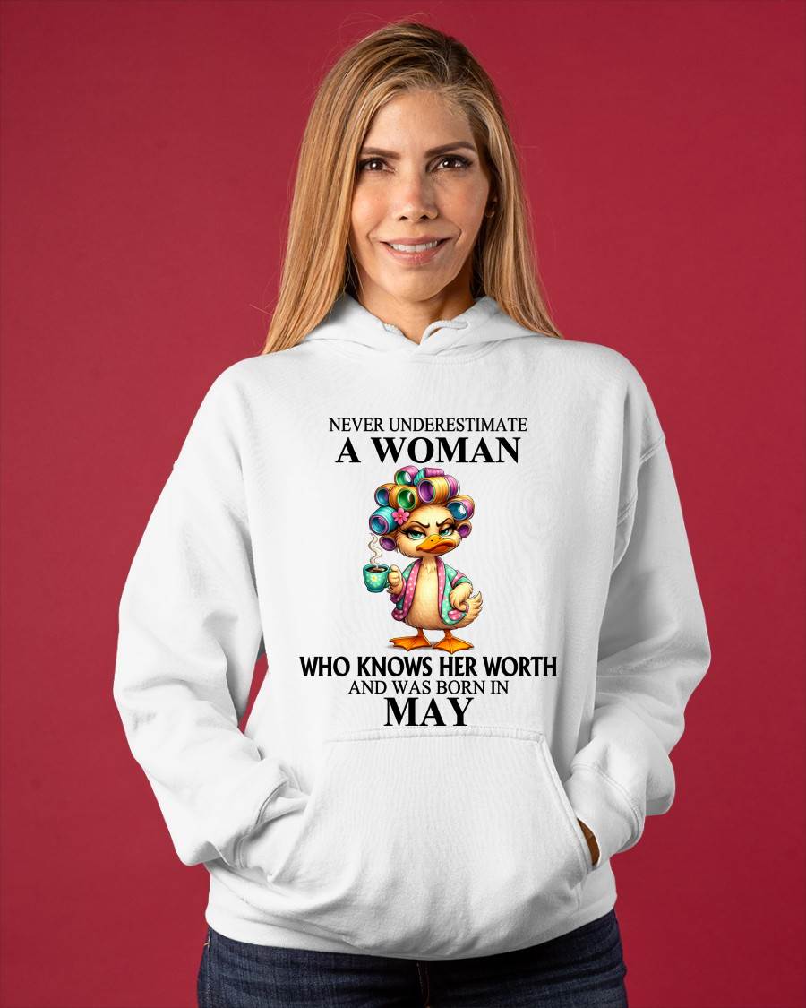 MAY – NEVER UNDERESTIMATE A WOMAN WHO KNOWS HER WORTH - FOR WOMEN - TLEE05 (SKU2604-56-05)
