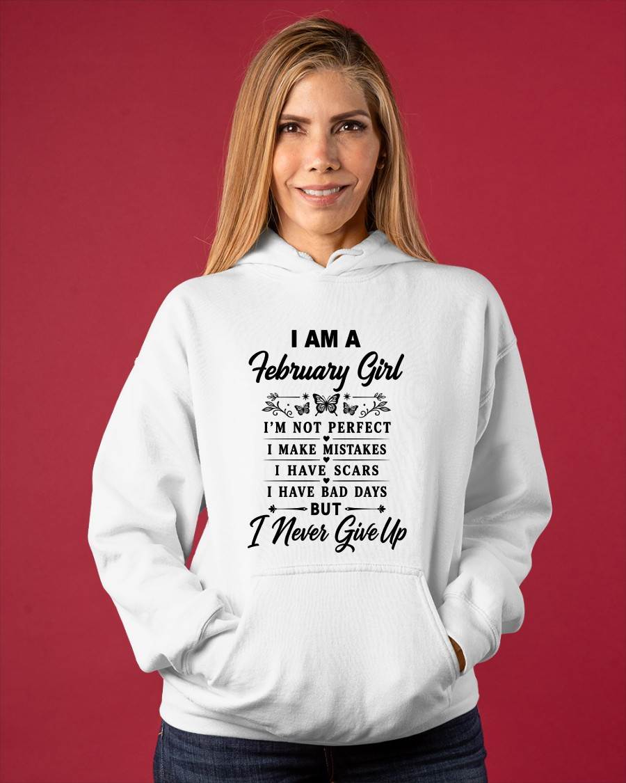 FEBRUARY GIRL NEVER GIVE UP - FOR WOMEN - TLEE02 (SKU2606-378-02)