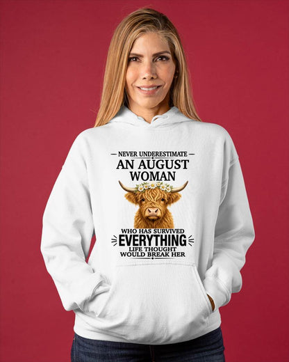 AUGUST WOMAN HIGHLAND COW SHIRT - FOR WOMEN - TLEE08 (SKU2606-158-08)