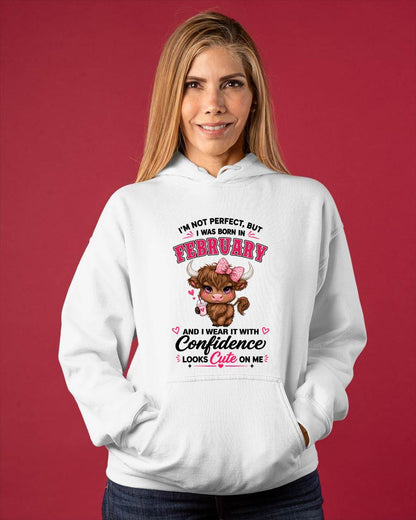 FEBRUARY BORN CONFIDENCE TEE - FOR WOMEN - TLEE02 (SKU2608-118-02)