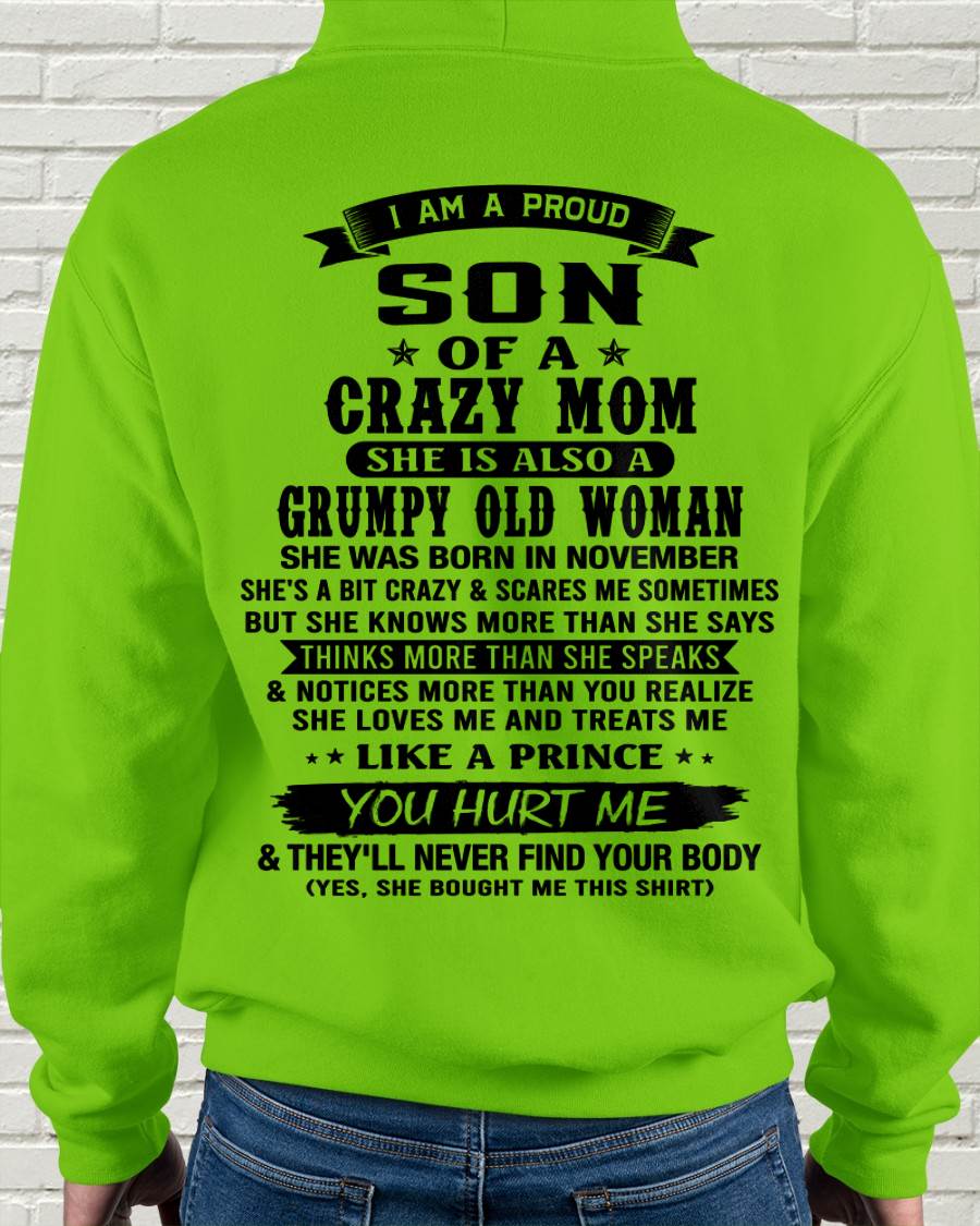 NOVEMBER - MY MOM IS CRAZY BUT SHE LOVES ME - FROM MOM - TLEE11 (SKU2606-354-11)