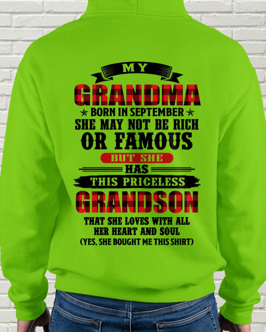 SEPTEMBER GRANDMA - HER PRICELESS GRANDSON - FROM GRANDMA - TLEE09 (SKU2606-337-09)