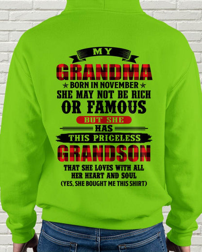NOVEMBER GRANDMA - HER PRICELESS GRANDSON - FROM GRANDMA - TLEE11 (SKU2606-337-11)