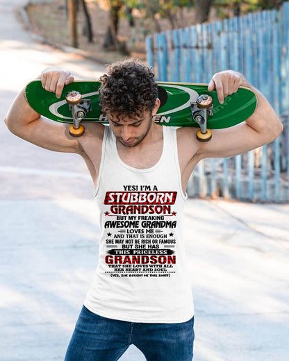 STUBBORN GRANDSON GRANDMA SHIRT - FROM GRANDMA - TLEE00 (SKU2608-86-00)